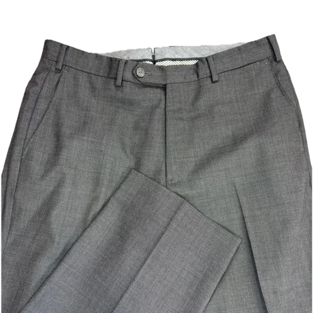 J.hilburn‎ Dress Pants Men’s 32x26 Gray Vitali Barberis Canonico Flat Front